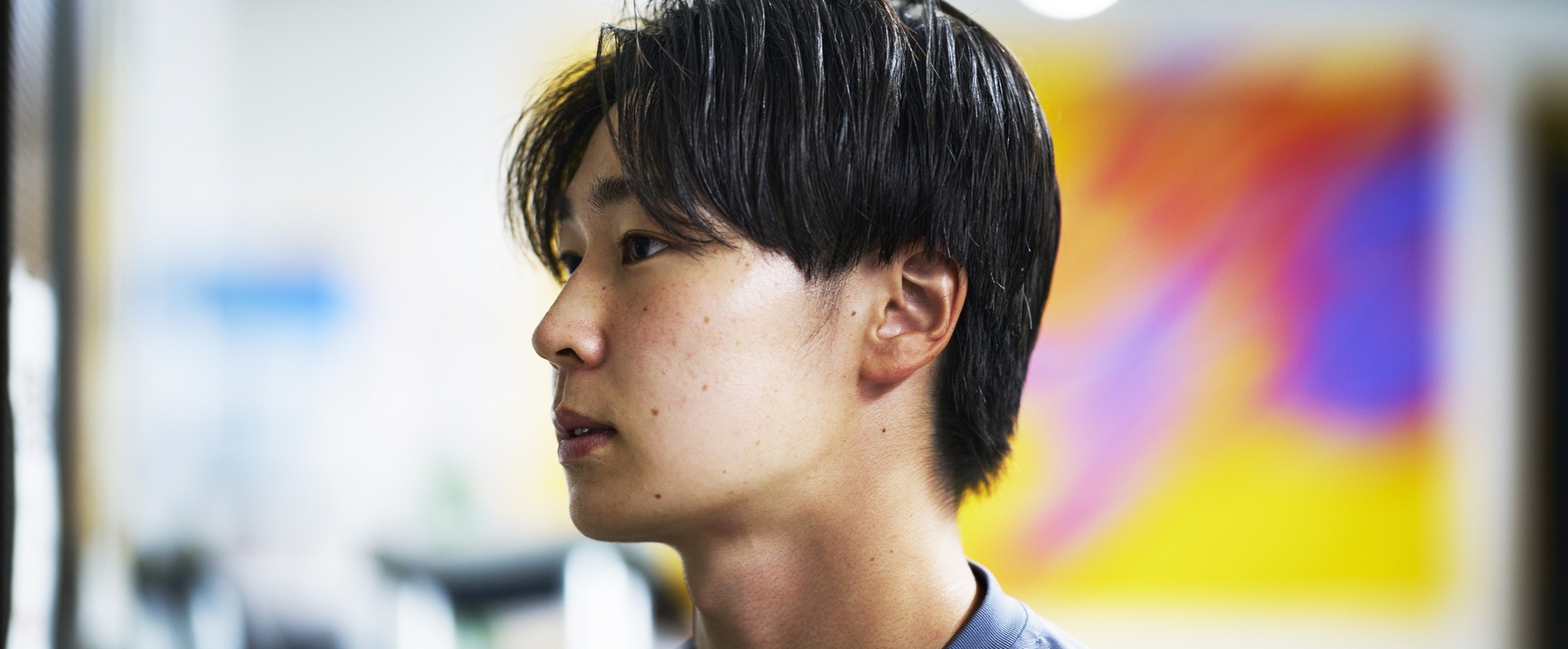 インタビューに答える山田凌雅さん